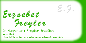 erzsebet freyler business card